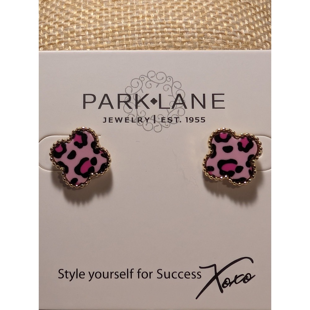 Park Lane Jewelry Limited Edition Pink Leopard Lana Earrings